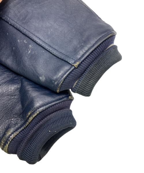 AVIREX（アヴィレックス）AVIREX (アヴィレックス) レザースタジャン グレー サイズ:Lの古着・服飾アイテム