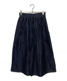 SHE TOKYO（シートーキョー）の古着「タックフレアスカート」｜ネイビー