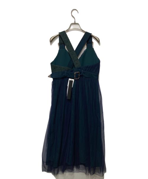 PAMEO POSE（パメオポーズ）PAMEO POSE (パメオポーズ) Tulle Over Skirt グリーン×ネイビー サイズ:Freeの古着・服飾アイテム