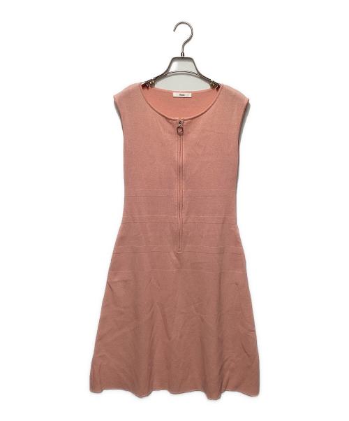 Rene（ルネ）Rene (ルネ) ノースリーブニットワンピース ピンク サイズ:34の古着・服飾アイテム