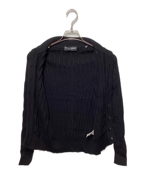 DOLCE & GABBANA（ドルチェ＆ガッバーナ）DOLCE & GABBANA (ドルチェ＆ガッバーナ) ニットカーディガン ブラック サイズ:46の古着・服飾アイテム