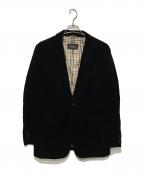 BURBERRY BLACK LABELバーバリーブラックレーベル）の古着「ベロアテーラードジャケット」｜ブラック