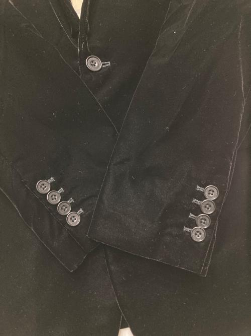 BURBERRY BLACK LABEL（バーバリーブラックレーベル）BURBERRY BLACK LABEL (バーバリーブラックレーベル) ベロアテーラードジャケット ブラック サイズ:Lの古着・服飾アイテム