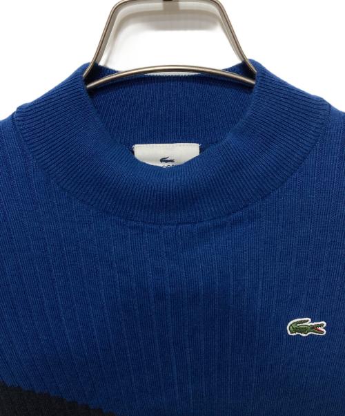LACOSTE LIVE（ラコステライブ）LACOSTE LIVE (ラコステライブ) カシミアニットセーター 2トーン ブルー×ネイビー サイズ:38の古着・服飾アイテム
