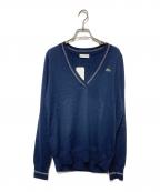 LACOSTE SPORTラコステスポーツ）の古着「Vネックニット」｜ネイビー