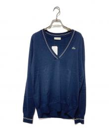 LACOSTE SPORT（ラコステスポーツ）の古着「Vネックニット」｜ネイビー