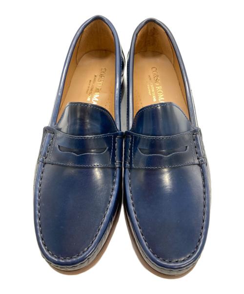 CORSO ROMA 9（コルソローマノーヴェ）CORSO ROMA 9 (コルソローマノーヴェ) コインローファー ネイビー サイズ:38の古着・服飾アイテム