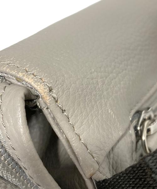 ear PAPILLONNER（イアパピヨネ）ear PAPILLONNER (イアパピヨネ) 柄ワイドテープショルダーバッグ グレーの古着・服飾アイテム