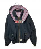 PINK HOUSEピンクハウス）の古着「テディワッペンブルゾン」｜ブラック