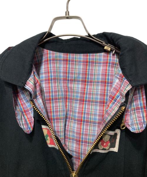 PINK HOUSE（ピンクハウス）PINK HOUSE (ピンクハウス) テディワッペンブルゾン ブラック サイズ:記載なし/採寸参照の古着・服飾アイテム