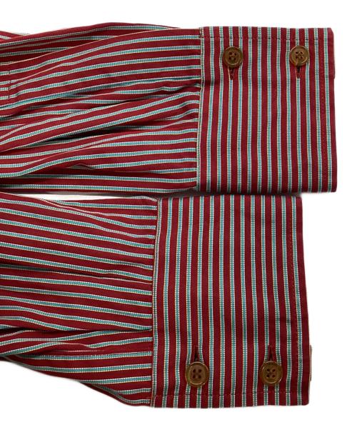 Vivienne Westwood RED LABEL（ヴィヴィアンウエストウッドレッドレーベル）Vivienne Westwood RED LABEL (ヴィヴィアンウエストウッドレッドレーベル) ストライプ変形シャツ レッド サイズ:1の古着・服飾アイテム