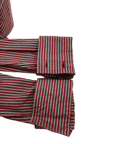 Vivienne Westwood RED LABEL（ヴィヴィアンウエストウッドレッドレーベル）Vivienne Westwood RED LABEL (ヴィヴィアンウエストウッドレッドレーベル) ストライプ変形シャツ レッド サイズ:1の古着・服飾アイテム