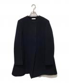 CELINEセリーヌ）の古着「ノーカラーコート」｜ネイビー