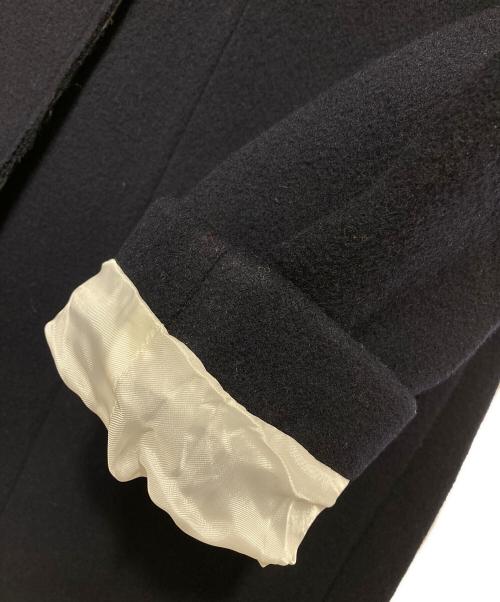 CELINE（セリーヌ）CELINE (セリーヌ) ノーカラーコート ネイビー サイズ:42の古着・服飾アイテム