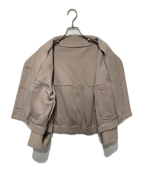 Gabardine K.T（ギャバシンケーティー）Gabardine K.T (ギャバシンケーティー) ツイードジャージー ブルゾン ブラウン サイズ:9の古着・服飾アイテム