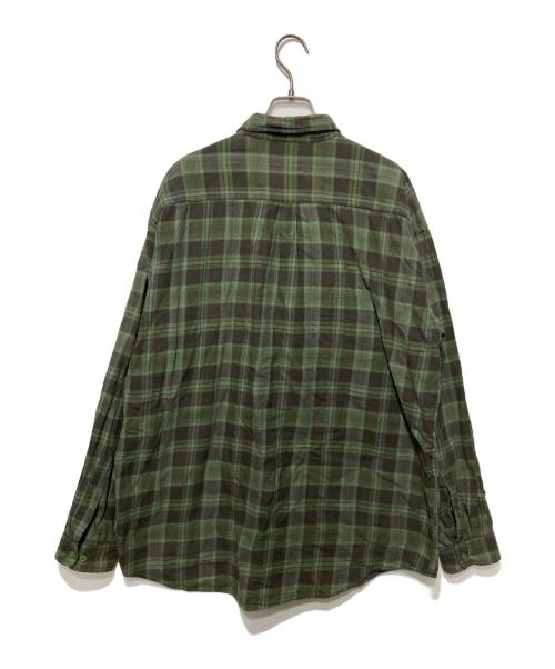 Patagonia（パタゴニア）Patagonia (パタゴニア) Organic Pima Cotton L/S Plaid Shirt グリーン サイズ:XLの古着・服飾アイテム