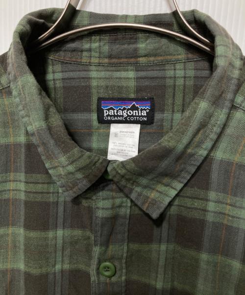Patagonia（パタゴニア）Patagonia (パタゴニア) Organic Pima Cotton L/S Plaid Shirt グリーン サイズ:XLの古着・服飾アイテム