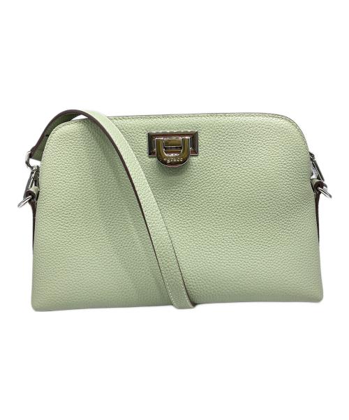 +grace（プラスグレース）+grace (プラスグレース) Nシュリンクツイストメタルショルダーバッグ グリーンの古着・服飾アイテム