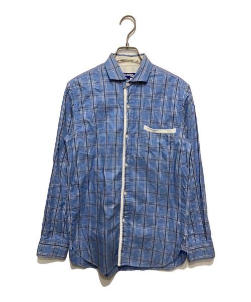 COMME des GARCONS JUNYA WATANABE MAN（コム デ ギャルソン ジュンヤ ワタナベ マン）COMME des GARCONS JUNYA WATANABE MAN (コムデギャルソンジュンヤワタナベマン) チェックシャツ スカイブルー サイズ:XSの古着・服飾アイテム