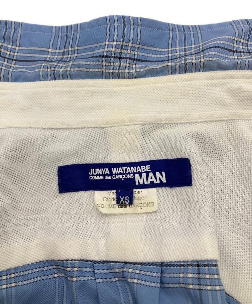 COMME des GARCONS JUNYA WATANABE MAN（コム デ ギャルソン ジュンヤ ワタナベ マン）COMME des GARCONS JUNYA WATANABE MAN (コムデギャルソンジュンヤワタナベマン) チェックシャツ スカイブルー サイズ:XSの古着・服飾アイテム