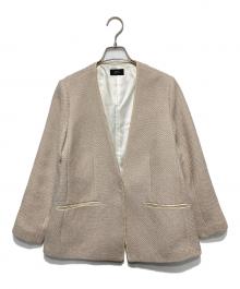 URBAN RESEARCH DOORS（アーバンリサーチドアーズ）の古着「ツイードVネックロングジャケット」｜ベージュ