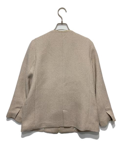 URBAN RESEARCH DOORS（アーバンリサーチドアーズ）URBAN RESEARCH DOORS (アーバンリサーチドアーズ) ツイードVネックロングジャケット ベージュ サイズ:Ｍの古着・服飾アイテム