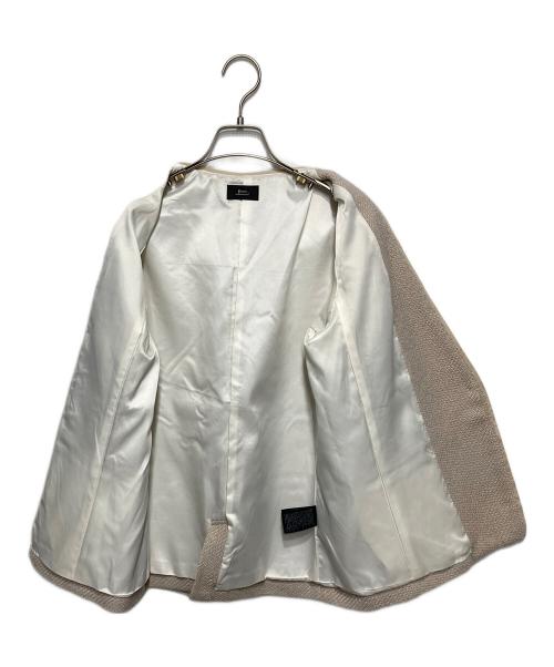 URBAN RESEARCH DOORS（アーバンリサーチドアーズ）URBAN RESEARCH DOORS (アーバンリサーチドアーズ) ツイードVネックロングジャケット ベージュ サイズ:Ｍの古着・服飾アイテム