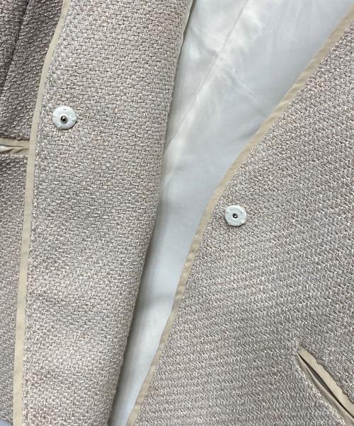 URBAN RESEARCH DOORS（アーバンリサーチドアーズ）URBAN RESEARCH DOORS (アーバンリサーチドアーズ) ツイードVネックロングジャケット ベージュ サイズ:Ｍの古着・服飾アイテム