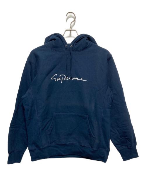 SUPREME（シュプリーム）SUPREME (シュプリーム) Classic Script Hooded Sweatshirt ネイビー サイズ:Lの古着・服飾アイテム