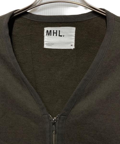 MHL（エムエイチエル）MHL (エムエイチエル) ドライコットンリネン ループバック カーディガン カーキ サイズ:Ｍの古着・服飾アイテム