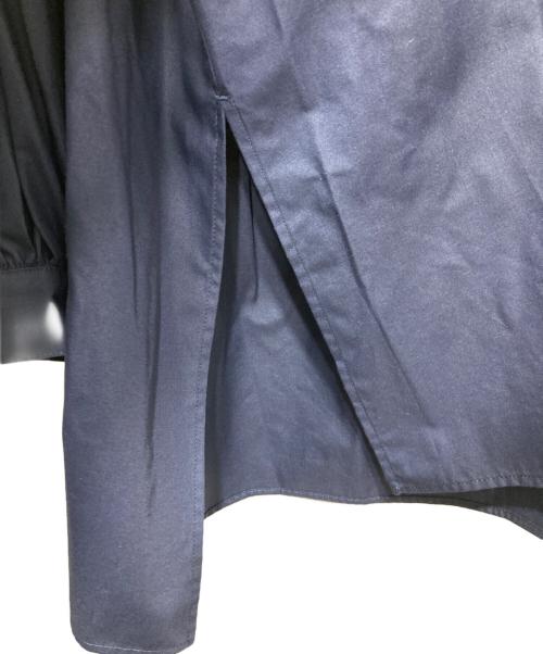 LE PHIL（ル フィル）LE PHIL (ル フィル) ライトタイプライターギャザーブラウス ネイビー サイズ:Fの古着・服飾アイテム