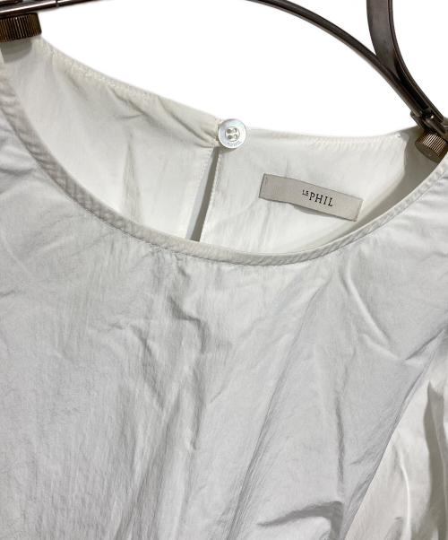 LE PHIL（ル フィル）LE PHIL (ル フィル) タイプライターギャザーブラウス/パフスリーブブラウス ホワイト サイズ:Fの古着・服飾アイテム