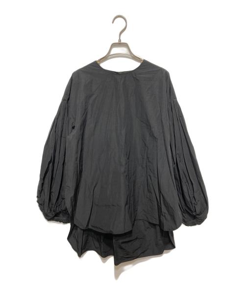 LE PHIL（ル フィル）LE PHIL (ル フィル) /タイプライターギャザーブラウス/パフスリーブブラウス ブラック サイズ:Fの古着・服飾アイテム