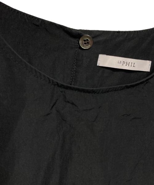 LE PHIL（ル フィル）LE PHIL (ル フィル) /タイプライターギャザーブラウス/パフスリーブブラウス ブラック サイズ:Fの古着・服飾アイテム
