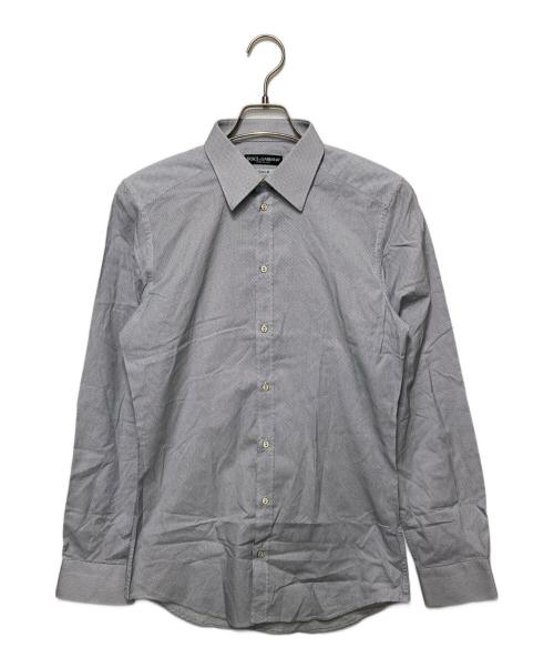DOLCE & GABBANA（ドルチェ＆ガッバーナ）DOLCE & GABBANA (ドルチェ＆ガッバーナ) 長袖シャツ ホワイト×ネイビー サイズ:15/38の古着・服飾アイテム