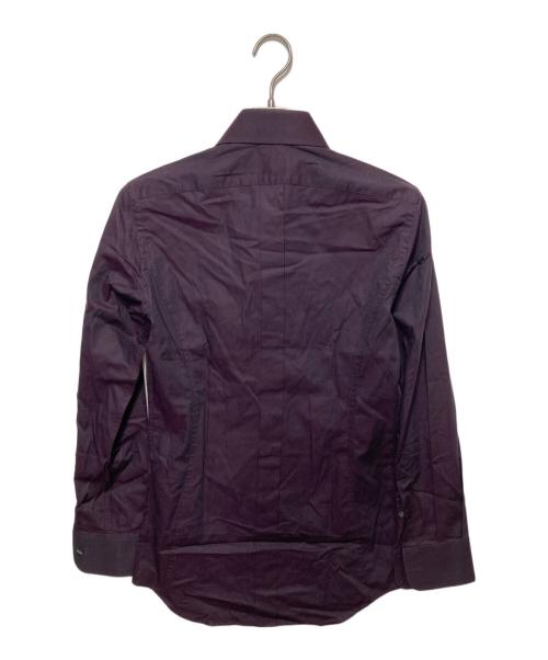 DOLCE & GABBANA（ドルチェ＆ガッバーナ）DOLCE & GABBANA (ドルチェ＆ガッバーナ) ドレスシャツ パープル×ブラック サイズ:15/38の古着・服飾アイテム