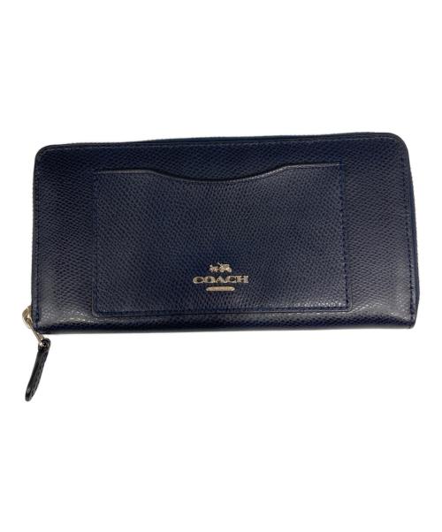 COACH（コーチ）COACH (コーチ) ラウンドジップウォレット ネイビーの古着・服飾アイテム