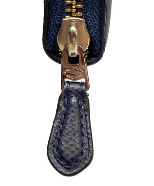 COACH（コーチ）COACH (コーチ) ラウンドジップウォレット ネイビーの古着・服飾アイテム