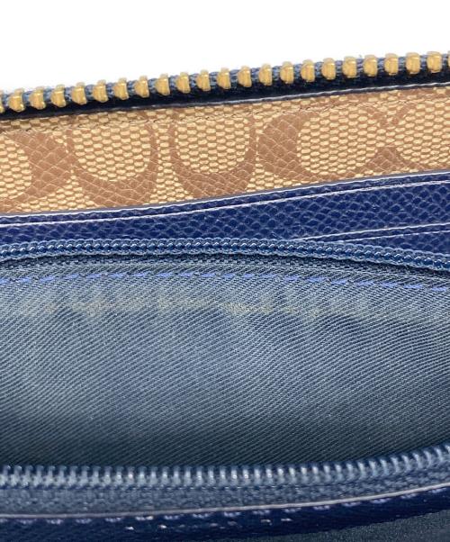 COACH（コーチ）COACH (コーチ) ラウンドジップウォレット ネイビーの古着・服飾アイテム