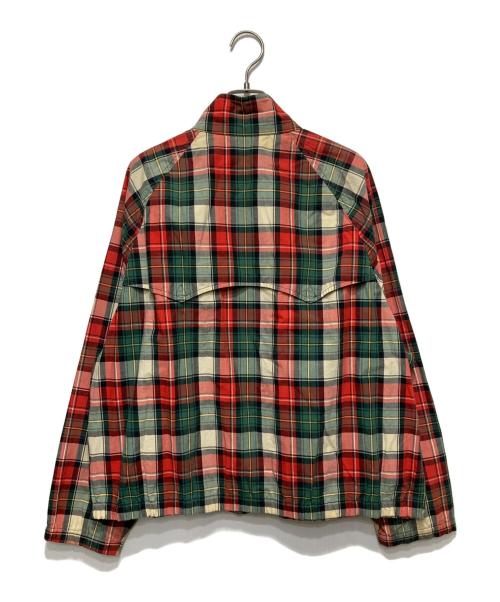 RALPH LAUREN（ラルフローレン）RALPH LAUREN (ラルフローレン) チェック柄ハリントンジャケット レッド×グリーン サイズ:Mの古着・服飾アイテム