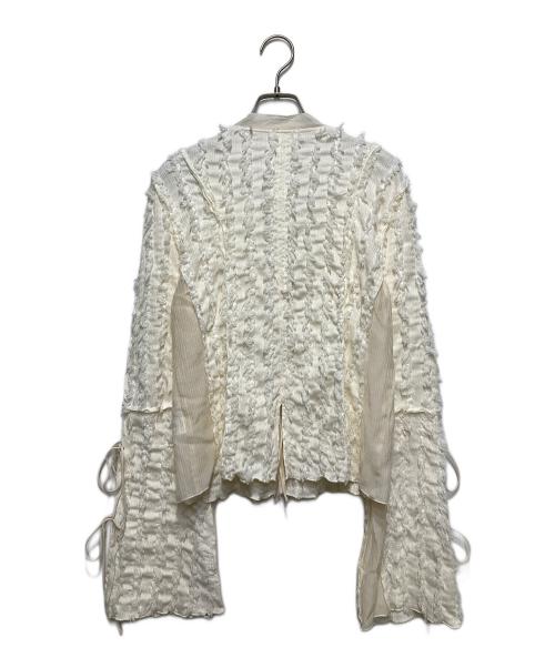 PRANK PROJECT（プランクプロジェクト）PRANK PROJECT (プランクプロジェクト) Fringe Jacquard Frill Cardigan アイボリー サイズ:FREE 未使用品の古着・服飾アイテム