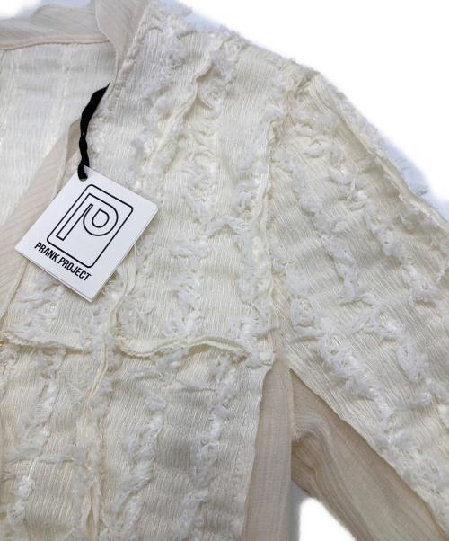PRANK PROJECT（プランクプロジェクト）PRANK PROJECT (プランクプロジェクト) Fringe Jacquard Frill Cardigan アイボリー サイズ:FREE 未使用品の古着・服飾アイテム