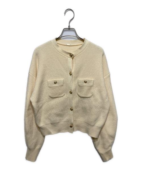 Mila Owen（ミラオーウェン）Mila Owen (ミラオーウェン) 金釦クルーネックニットカーデ アイボリー サイズ:1の古着・服飾アイテム