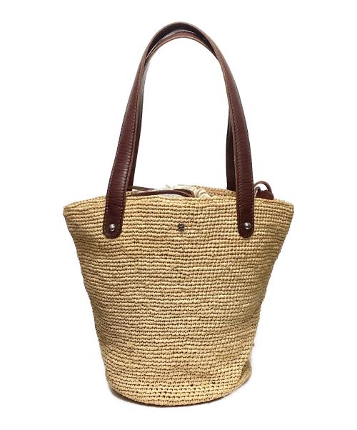 HELEN KAMINSKI（ヘレンカミンスキー）HELEN KAMINSKI (ヘレンカミンスキー) カゴバッグ ベージュの古着・服飾アイテム