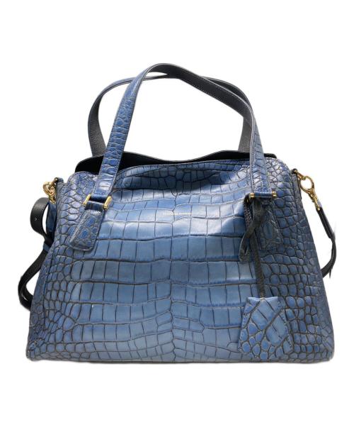 LEATHER JEWELS（レザージュエルズ）LEATHER JEWELS (レザージュエルズ) 2WAYショルダーバッグ ネイビーの古着・服飾アイテム