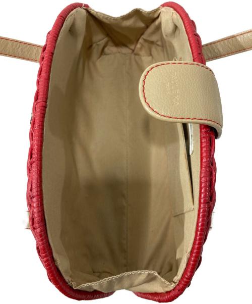PAULE KA（ポールカ）PAULE KA (ポールカ) カゴバッグ レッドの古着・服飾アイテム