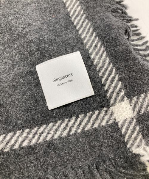 elegancese（エレガンセーゼ）elegancese (エレガンセーゼ) カシミヤストール グレーの古着・服飾アイテム
