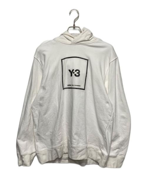 Y-3（ワイスリー）Y-3 (ワイスリー) U SQ LBL GRPHC HOODIE ホワイト サイズ:XLの古着・服飾アイテム