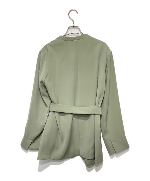 Noble（ノーブル）Noble (ノーブル) ベルテッドイージープレーンジャケット グリーン サイズ:38の古着・服飾アイテム
