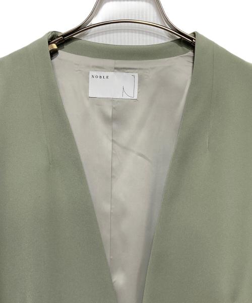 Noble（ノーブル）Noble (ノーブル) ベルテッドイージープレーンジャケット グリーン サイズ:38の古着・服飾アイテム